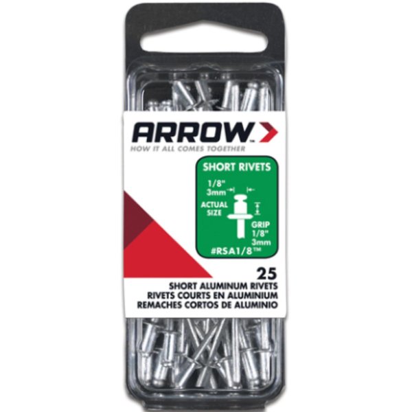 Arrow Fastener Rivet Medium Alum 5/32X1/4In RMA5/32
